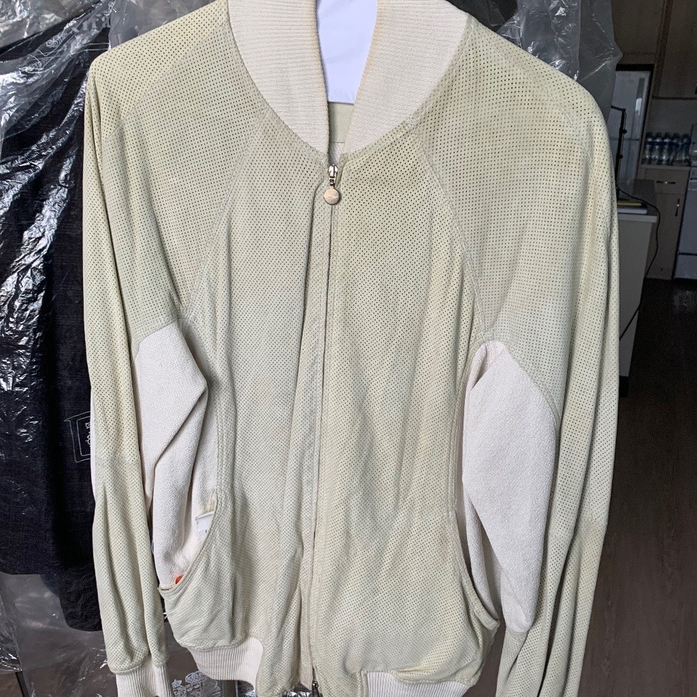 “Brioni” suede and fabric jacket